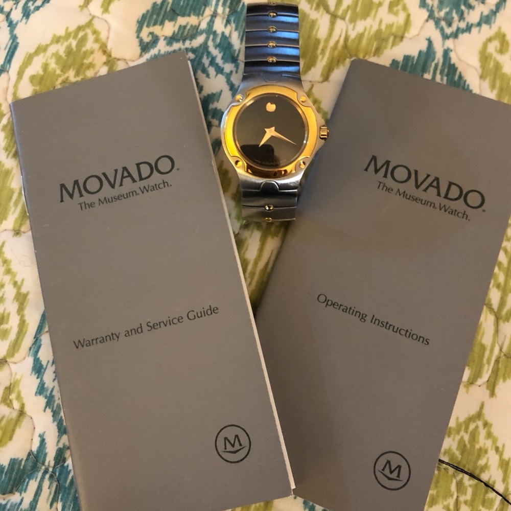 Movado gold/silver SE watch